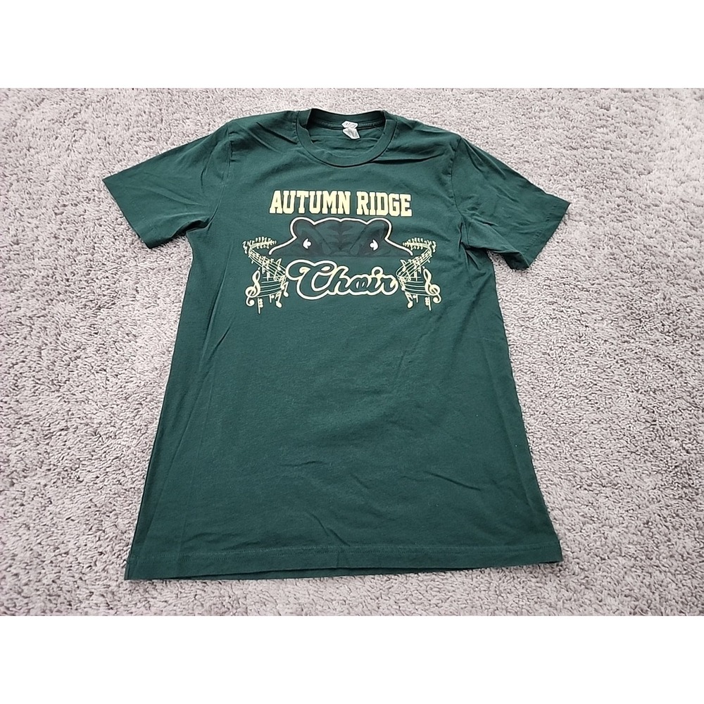 Autumn Ridge Choir T Shirt Mens M Short Sleeve Bella+Canvas Green Made in USA